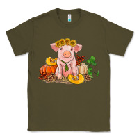 Army Green fall pig Classic Tee - RanaPortraitStore
