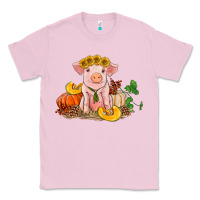 Bubblegum Pink fall pig Classic Tee - RanaPortraitStore