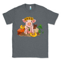 Charcoal Heather fall pig Classic Tee - RanaPortraitStore