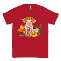 Red fall pig Classic Tee - RanaPortraitStore