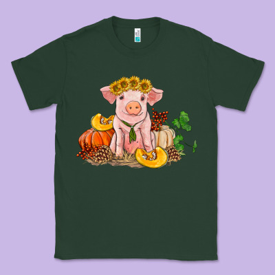 Fall Pig Classic Tee Designed By Ranaportraitstore