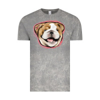 Cloud Rock bulldog pink glitter Vintage Tee - Jasminsmagicworld