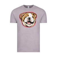 Vintage Zinc bulldog pink glitter Vintage Tee - Jasminsmagicworld