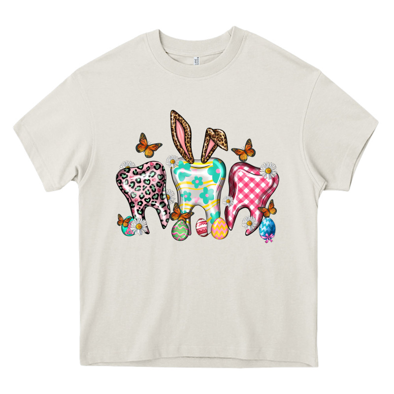 Happy Easter Day Teeth Heavy Core Tee by HowdyJamesFarm | Teevron