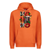 Carrot Christmas ho ho ho black angus Premium Hoodie - LillyAllenDesigns