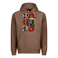 Chestnut Christmas ho ho ho black angus Premium Hoodie - LillyAllenDesigns