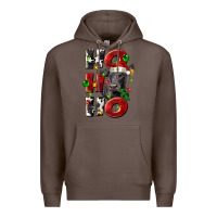 Coffee Christmas ho ho ho black angus Premium Hoodie - LillyAllenDesigns