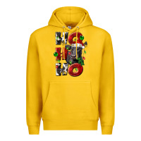 Lemon Christmas ho ho ho black angus Premium Hoodie - LillyAllenDesigns