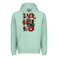 Seafoam Christmas ho ho ho black angus Premium Hoodie - LillyAllenDesigns