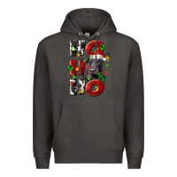 Smoke Christmas ho ho ho black angus Premium Hoodie - LillyAllenDesigns