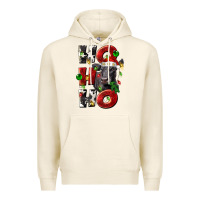 Tofu Christmas ho ho ho black angus Premium Hoodie - LillyAllenDesigns