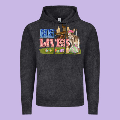 He Lives Easter Vintage Hoodie Designed By Fadigitalartstudio