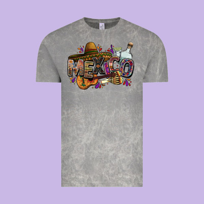 Mexico Vintage Tee Designed By Fadigitalartstudio
