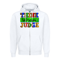 White think before you judge Zipper Hoodie - AdoDesignShop