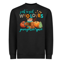 Black just a girl who loves pumpkin spice Heavyweight Sweatshirt - AdoDesignShop