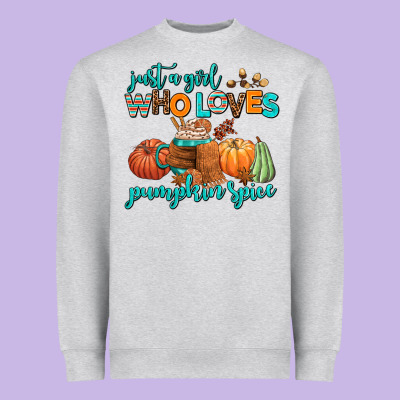 Just A Girl Who Loves Pumpkin Spice Heavyweight Sweatshirt Designed By Adodesignshop
