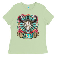 Mom Bull Skull Mother's Day Ladies Tee | Teevron