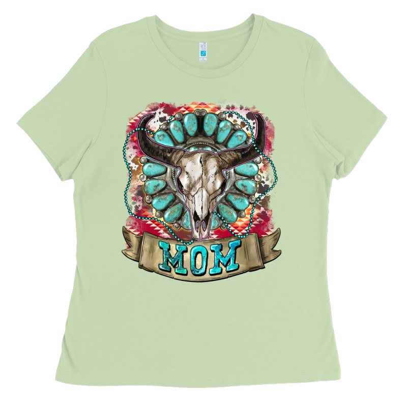 Mom Bull Skull Mother's Day Ladies Tee by CowGirlArtShop | Teevron