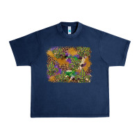 Navy mardi gras plaid purple glitter background Urban Heavy Tee - FaDigitalArtStudio
