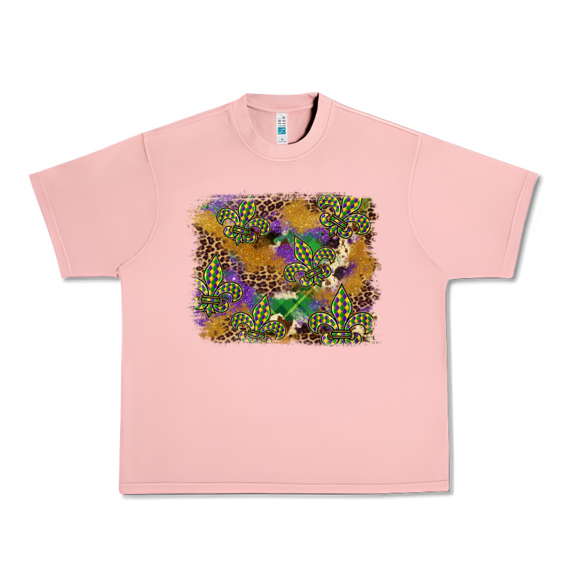 Mardi Gras Plaid Purple Glitter Background Urban Heavy Tee by FaDigitalArtStudio | Teevron