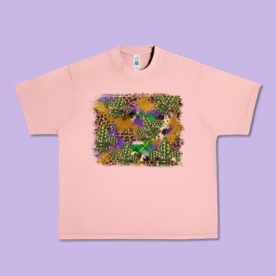 Mardi Gras Plaid Purple Glitter Background Urban Heavy Tee Designed By Fadigitalartstudio