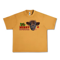 Peanut Butter Merry Christmas Calf Urban Heavy Tee - RanaPortraitStore