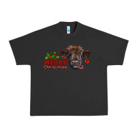 Pigment Black Merry Christmas Calf Urban Heavy Tee - RanaPortraitStore
