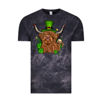 Cloud Black St. Patrick's Day cow Vintage Tee - OliviaCreatesArt