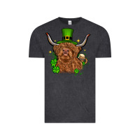 Vintage Black St. Patrick's Day cow Vintage Tee - OliviaCreatesArt