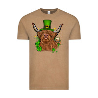 Vintage Coffee St. Patrick's Day cow Vintage Tee - OliviaCreatesArt