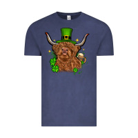 Vintage Denim St. Patrick's Day cow Vintage Tee - OliviaCreatesArt