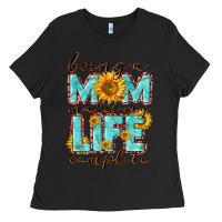 Black Being a Mom makes my life complete Mother's Day Ladies Tee - CowGirlArtShop