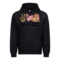 Black peace love golden retriever Urban Hoodie - JahusDesignShop