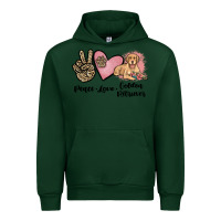 Foreset Green peace love golden retriever Urban Hoodie - JahusDesignShop