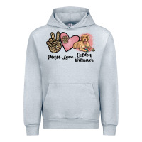 Heather Grey peace love golden retriever Urban Hoodie - JahusDesignShop