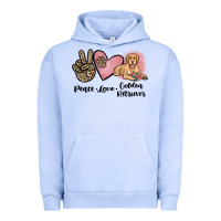 Pigment Grape Ice peace love golden retriever Urban Hoodie - JahusDesignShop