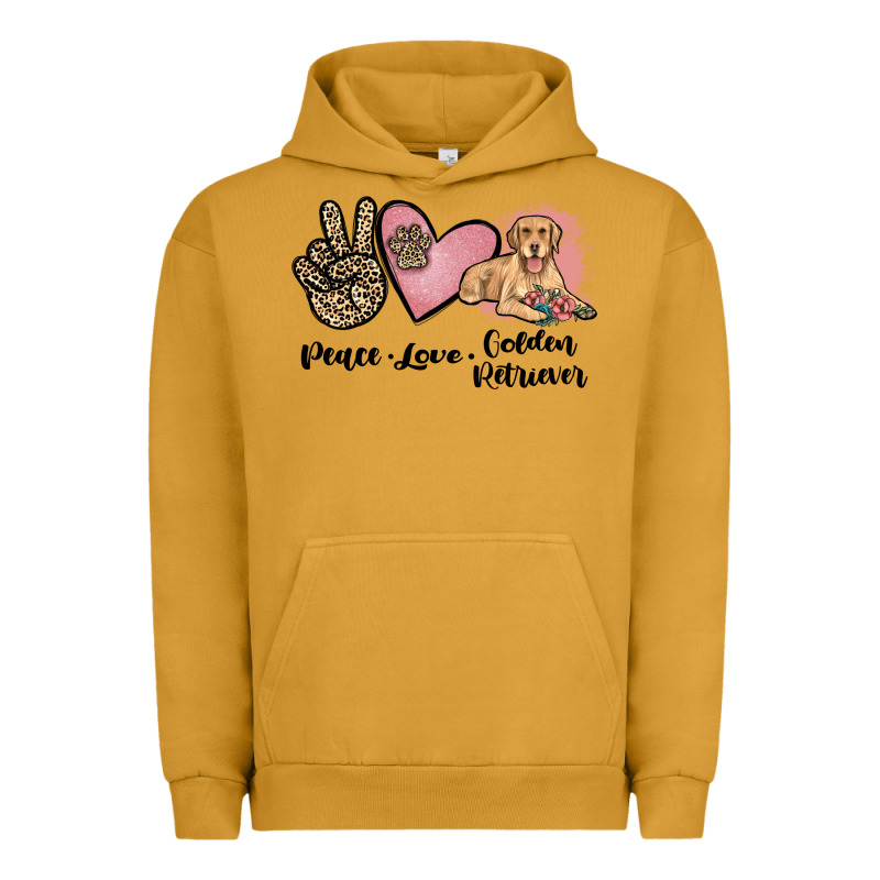 Peace Love Golden Retriever Urban Hoodie by JahusDesignShop | Teevron