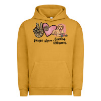 Pigment Peanut Butter peace love golden retriever Urban Hoodie - JahusDesignShop