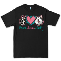 Black Peace Love Husky Premium Tee - Jasminsmagicworld