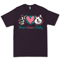 Plum Peace Love Husky Premium Tee - Jasminsmagicworld