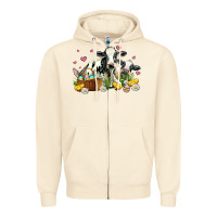 Sandshell easter cows with chicks Zipper Hoodie - AdoDesignShop