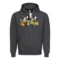 Smoke easter cows with chicks Zipper Hoodie - AdoDesignShop