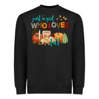 Black just a girl who loves fall Heavyweight Sweatshirt - AdoDesignShop