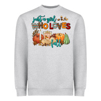 Heather Grey just a girl who loves fall Heavyweight Sweatshirt - AdoDesignShop