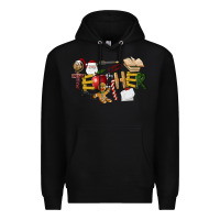 Black christmas teacher Premium Hoodie - LillyAllenDesigns