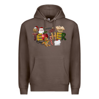 Coffee christmas teacher Premium Hoodie - LillyAllenDesigns