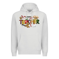 Dove Grey christmas teacher Premium Hoodie - LillyAllenDesigns