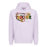 Lilac christmas teacher Premium Hoodie - LillyAllenDesigns