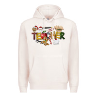 Pale Pink christmas teacher Premium Hoodie - LillyAllenDesigns