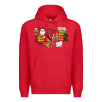 Red christmas teacher Premium Hoodie - LillyAllenDesigns